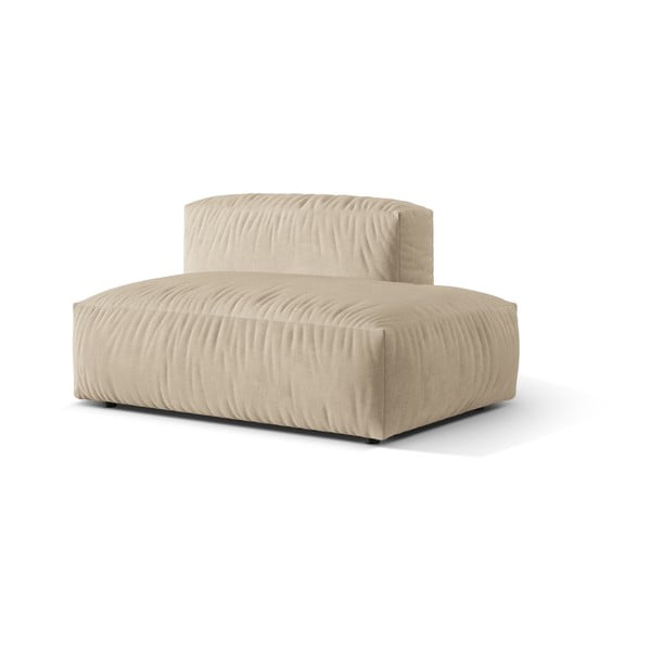 Bēša samta modulārā dīvāna daļa (ar labo stūri) Martina – Micadoni -image-1