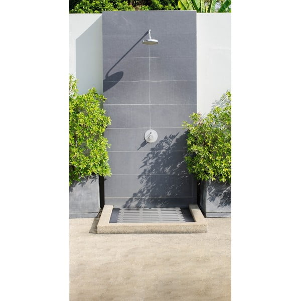 Bēšs plastmasas vannas istabas paklājiņš 50x80 cm – Wenko-image-1