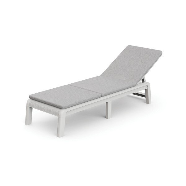 Gaiši pelēks plastmasas regulējams/saliekams dārza zvilnis Atlas – Keter