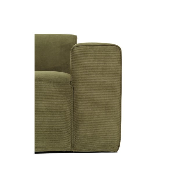 Zaļš velveta stūra moduļu dīvāns Scandic Sting, kreisais stūris-image-4