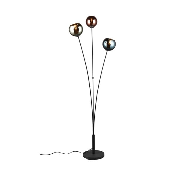 Spīdīgi melna stāvlampa (augstums 150 cm) Sheldon – Reality-image-1