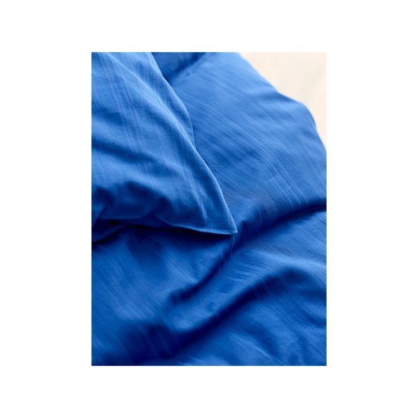 Tumši zila vienguļamā damasta gultas veļa 140x220 cm Noble – Södahl-image-2