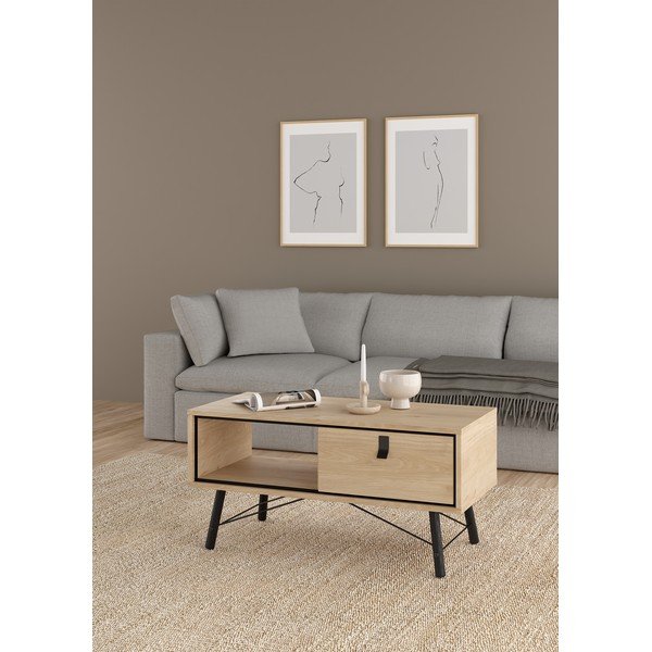 Dabīga toņa žurnālgaldiņš 48x102 cm Ry – Tvilum-image-1