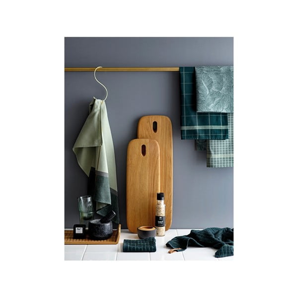 Zaļš kokvilnas virtuves dvielis Södahl Geometric, 50 x 70 cm-image-2