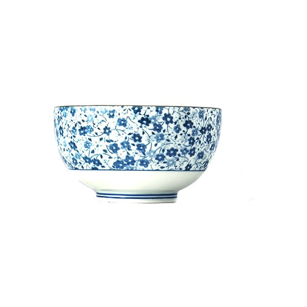 Zili balta keramikas bļodiņa MIJ Daisy, ø 13 cm