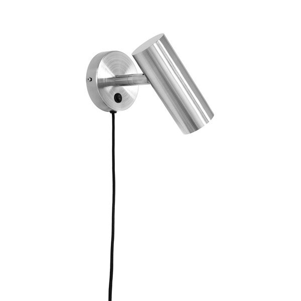 Sudraba krāsas tērauda sienas lampa ar vadu Paris – House Nordic