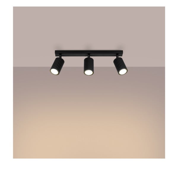 Melna prožektora tipa lampa 6,5x45 cm Gleam – Sollux-image-3