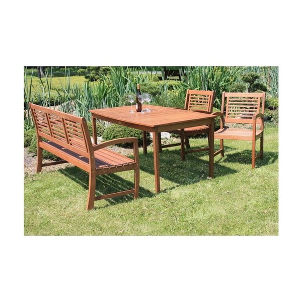 Eikalipta masīvkoka dārza ēdamgalds 90x150 cm Madison – Garden Pleasure-image-1