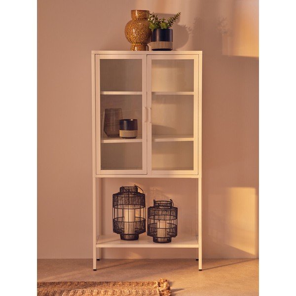 Balta tērauda vitrīna 75x150x35 cm Acier – Premier Housewares-image-4