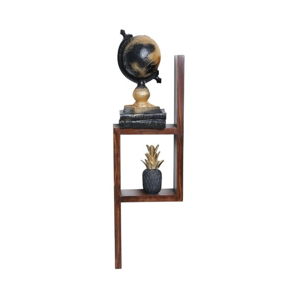 Dabīga toņa daudzlīmeņu egles masīvkoka sienas plaukts 17 cm Linn – Kalune Design-image-2