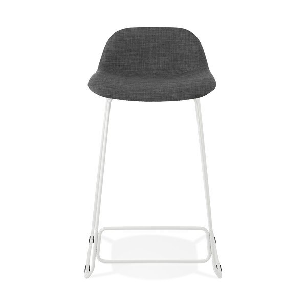 Tumši pelēks bāra krēsls ar baltām kājām Kokoon Vancouver mini, sēdekļa augstums 66 cm-image-3