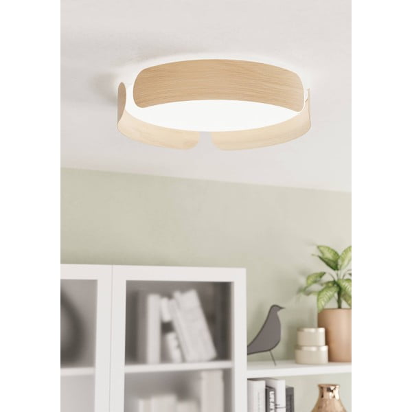 Balta/dabīga toņa LED griestu lampa VALCASOTTO – EGLO-image-1