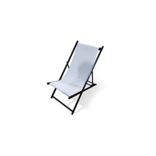 Balts saliekams dārza atpūtas krēsls Bonami Essentials Deck, garums 106 cm