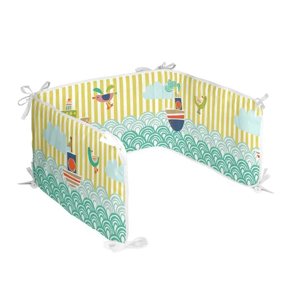 Kokvilnas apmale bērna gultiņai Moshi Moshi Ahoy There, 210 x 40 cm
