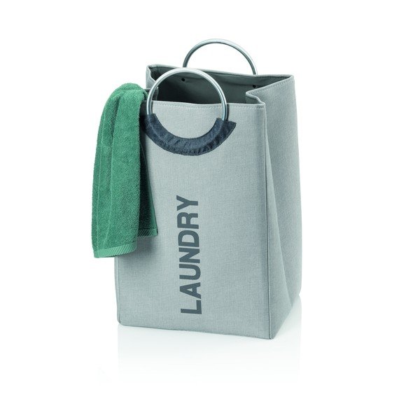 Pelēks auduma veļas grozs Kela Palma-image-1