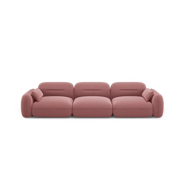 Rozā samta dīvāns 320 cm Audrey – Interieurs 86