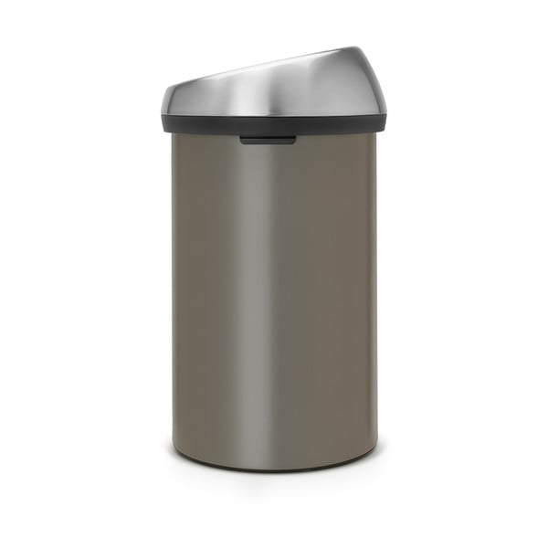 Pelēka ar pieskārienu atverama tērauda atkritumu tvertne 60 l Touch Bin – Brabantia