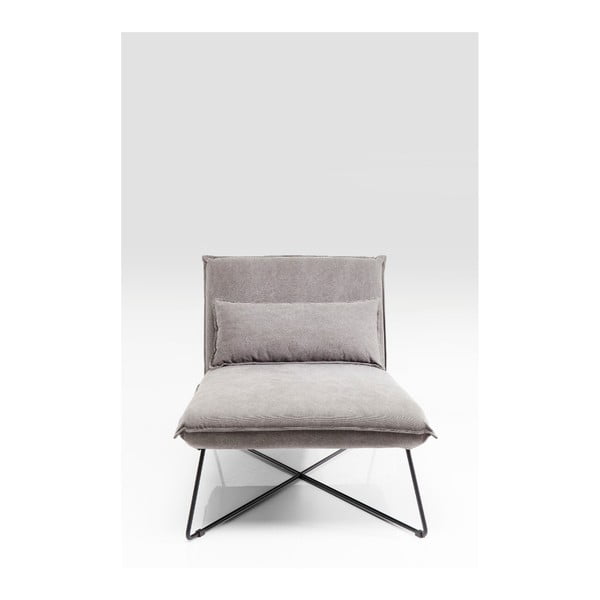 Kare Design Cornwall pelēks atpūtas krēsls-image-1