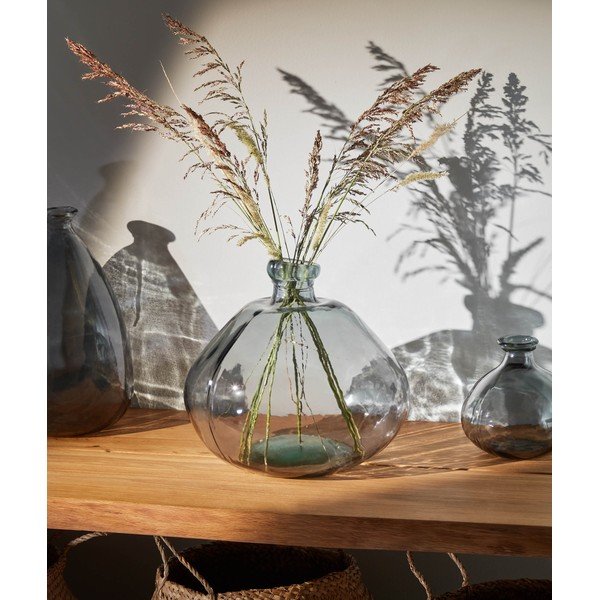 Zila pārstrādāta stikla vāze (augstums 33 cm) Brenna – Kave Home-image-1