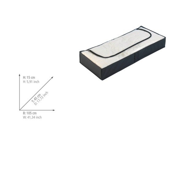 Melna uzglabāšanas kaste zem gultas Wenko, 105 x 45 cm-image-1