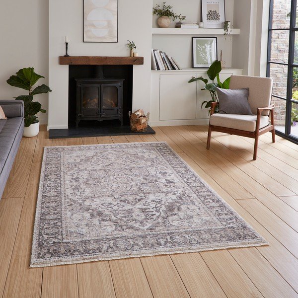 Pelēks/bēšs paklājs 120x170 cm Vintage – Think Rugs-image-1