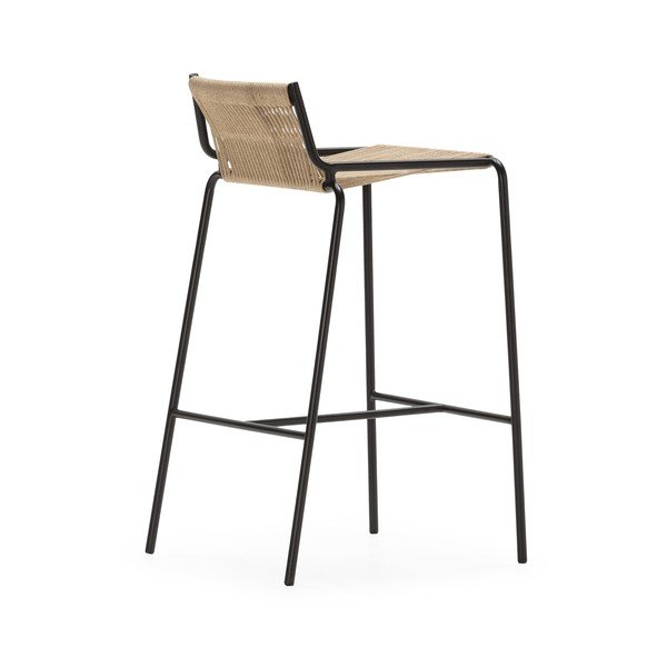 Bēšs metāla bāra krēsls (sēdekļa augstums 65 cm) Emily – Marckeric-image-2