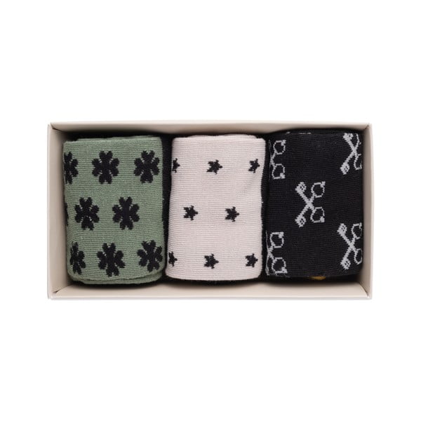 Vīriešu zeķes 41–45 izmērs ar 3 pāriem komplektā Lucky – Gentlemen's Hardware-image-2