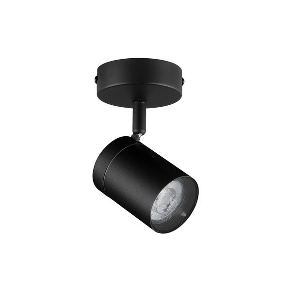 Matēti melna metāla prožektora tipa lampa ar saliekamu konstrukciju 12x8 cm Alma – Nova Luce