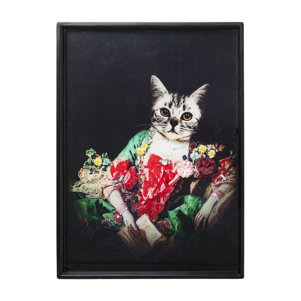 Glezna rāmī Kare Design Lady Cat, 80 x 60 cm