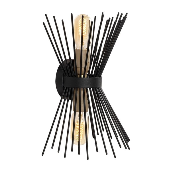 Melna sienas lampa Kirpi – Opviq lights-image-2