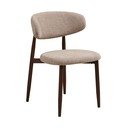 Bēšs/tumši brūns polsterēts pusdienu krēsls Levanto – House Nordic