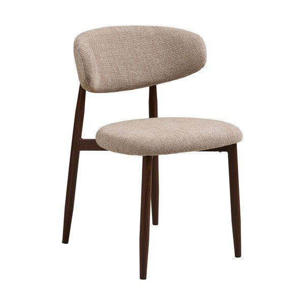 Bēšs/tumši brūns polsterēts pusdienu krēsls Levanto – House Nordic