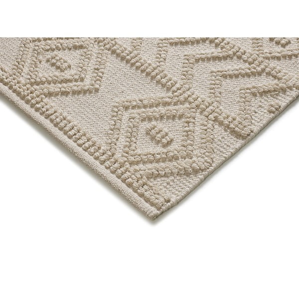 Krēmkrāsas mazgājams/ar rokām darināts paklājs no pārstrādātas kokvilnas 120x170 cm Pamuk – Universal-image-2