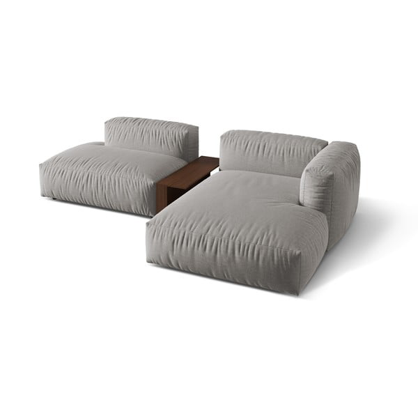 Gaiši pelēks modulārais stūra dīvāns (ar labo stūri) Martina – Micadoni Home-image-2