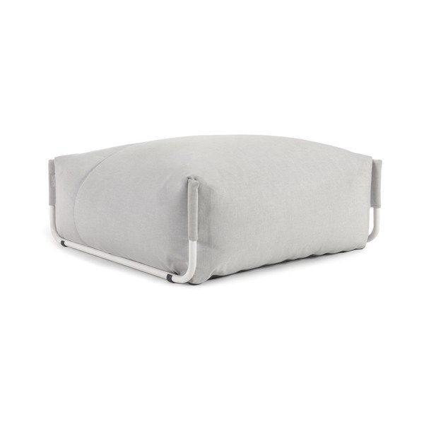 Pelēks dārza pufs Square – Kave Home