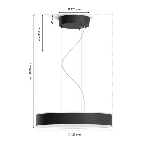 LED viedā piekaramā lampa 33,5 W Enrave – Philips Hue-image-4