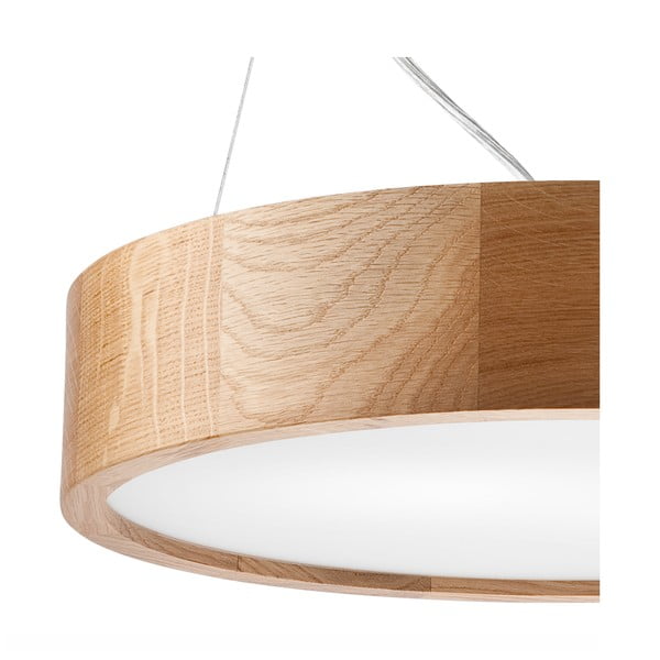 Brūna piekaramā lampa ar stikla abažūru ø 47 cm Eveline – LAMKUR-image-3