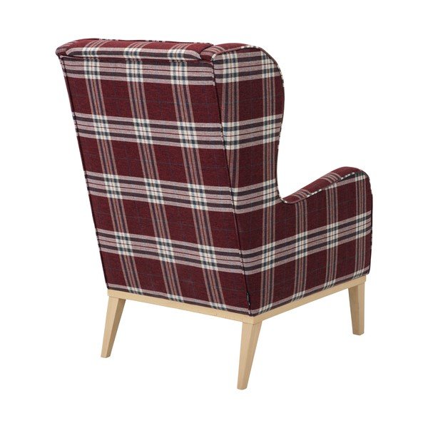 Sarkans rūtains atpūtas krēsls Max Winzer Angelo-image-4