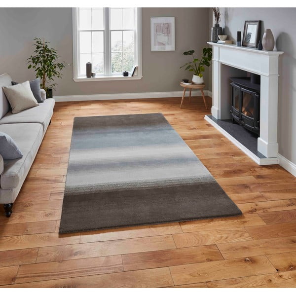 Pelēks vilnas paklājs 230x150 cm Elements – Think Rugs-image-1