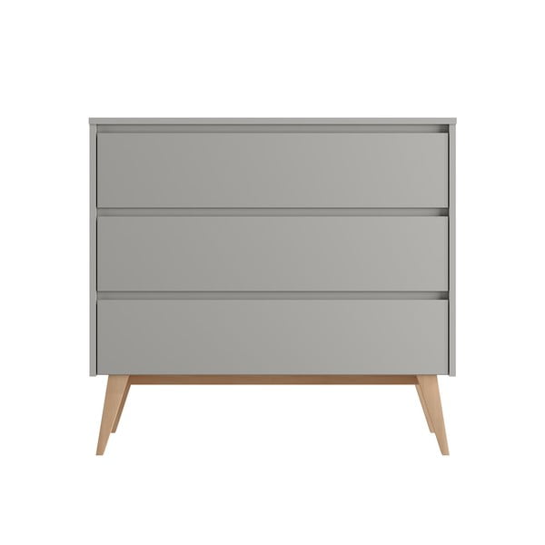 Pelēka zema bērnu kumode 100x52,5 cm Swing – Pinio-image-1