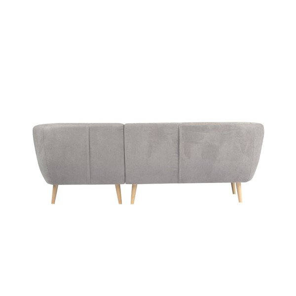 Gaiši pelēks trīsvietīgs dīvāns ar labo stūri Mazzini Sofas Sardaigne-image-2