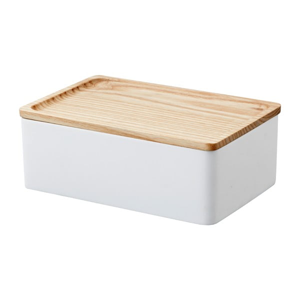 Balta uzglabāšanas kaste ar vāku 18.5x12.5x7 cm Rin – YAMAZAKI
