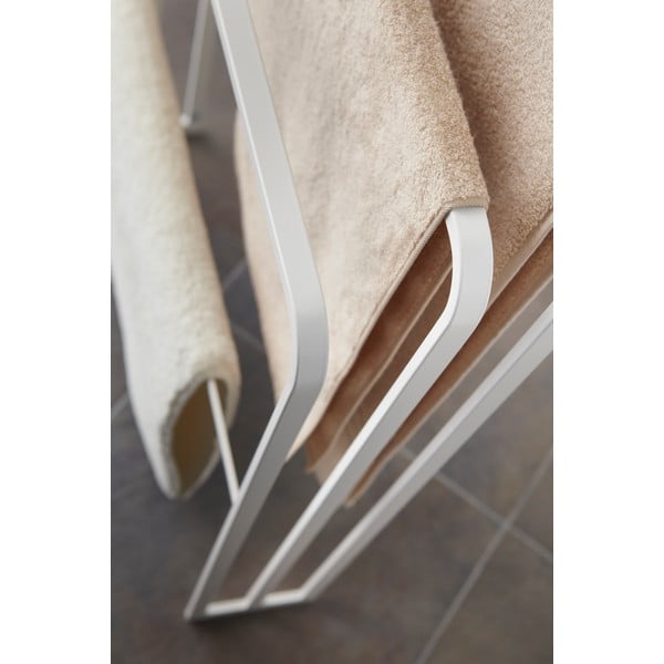 Balts dvieļu žāvētājs no metāla Yamazaki Tower-image-3