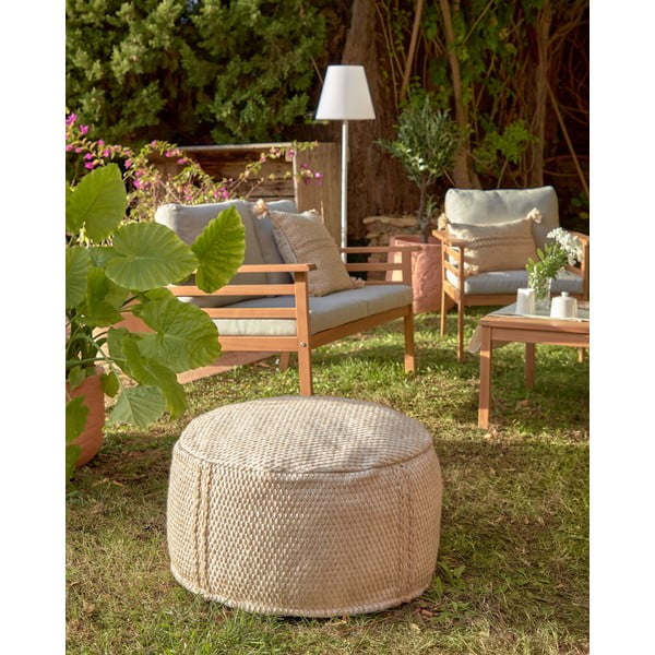 Bēšs dārza pufs Kave Home Kaie, ø 62 cm-image-4