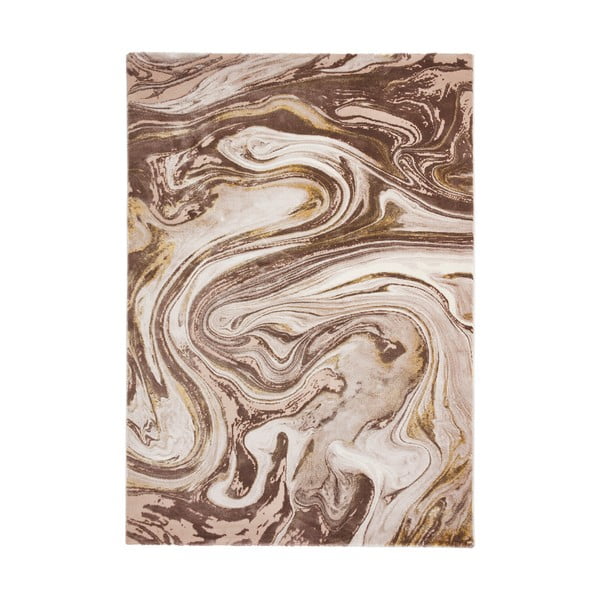 Smilškrāsas un zelta krāsas paklājs Think Rugs Florence, 160 x 220 cm
