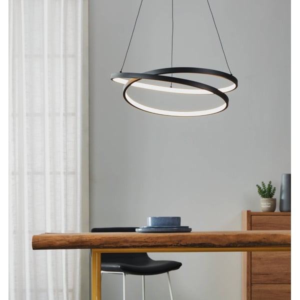 Melna LED piekaramā lampa ø 55 cm RUOTALE – EGLO-image-1