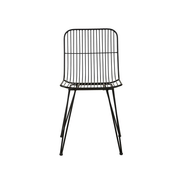 Melns metāla ēdamistabas krēsls Svale – Villa Collection