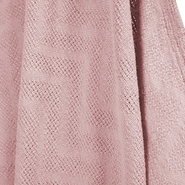 Rozā adīta bērnu sega no organiskās kokvilnas 80x80 cm Lil Planet – Roba-image-3