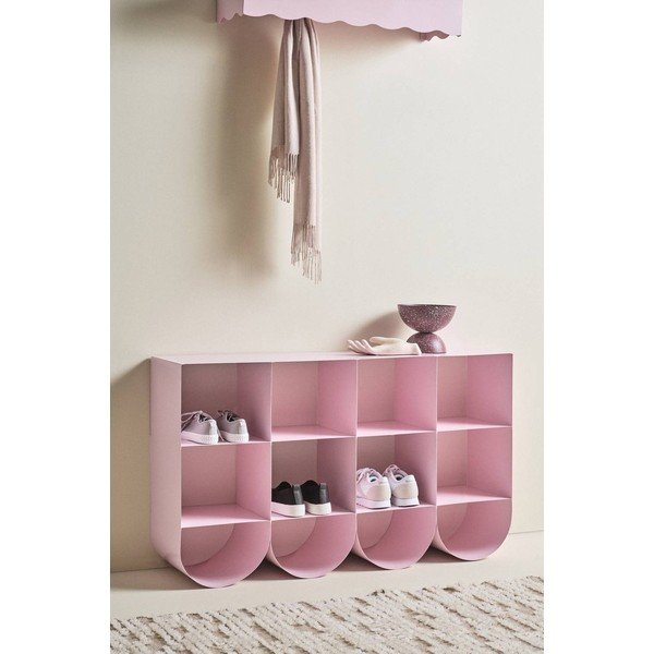Rozā tērauda piekarināms apavu statīvs 120x70x30 cm Waway – Jotex-image-1