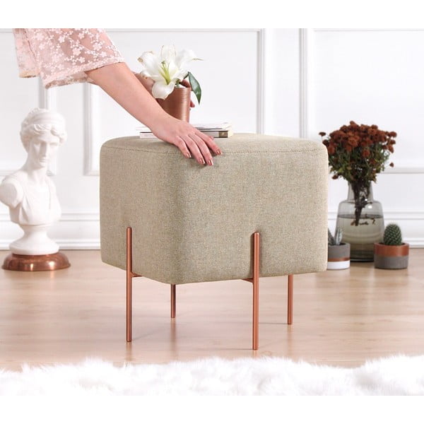 Bēšs pufs Copper – Artie-image-3